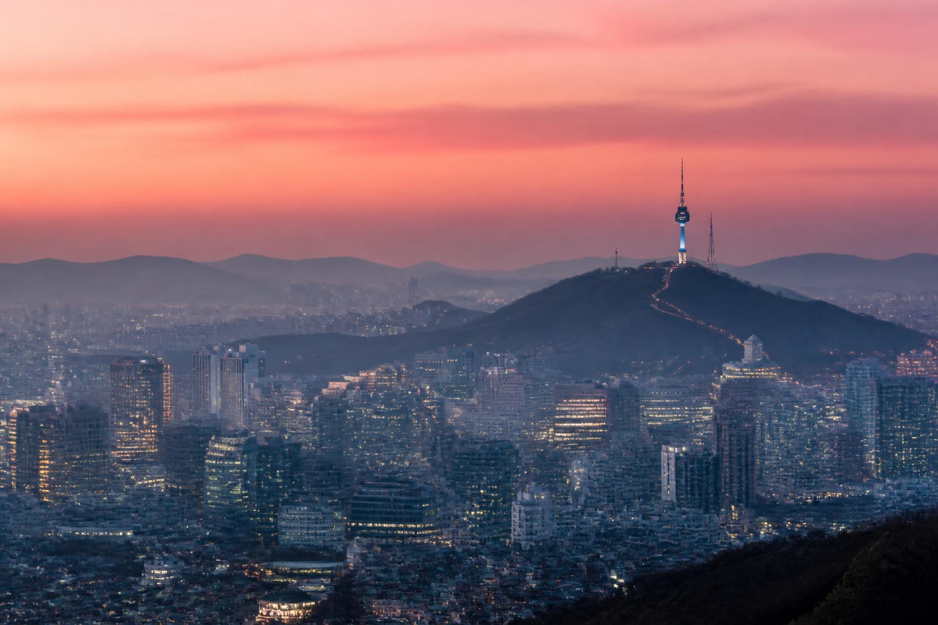 Seoul ao entardecer